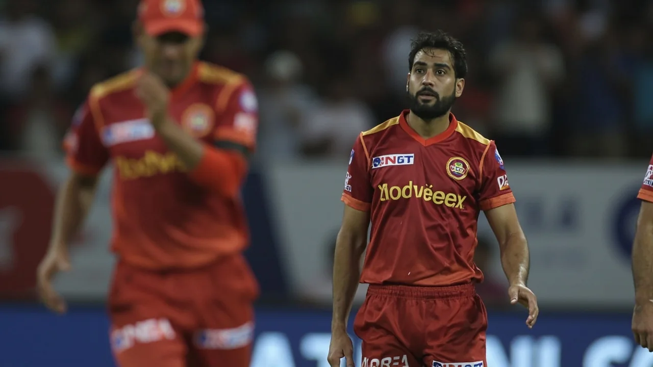 Mayank Yadav in his delivery stride during the first T20I between India and Zimbabwe in Harare